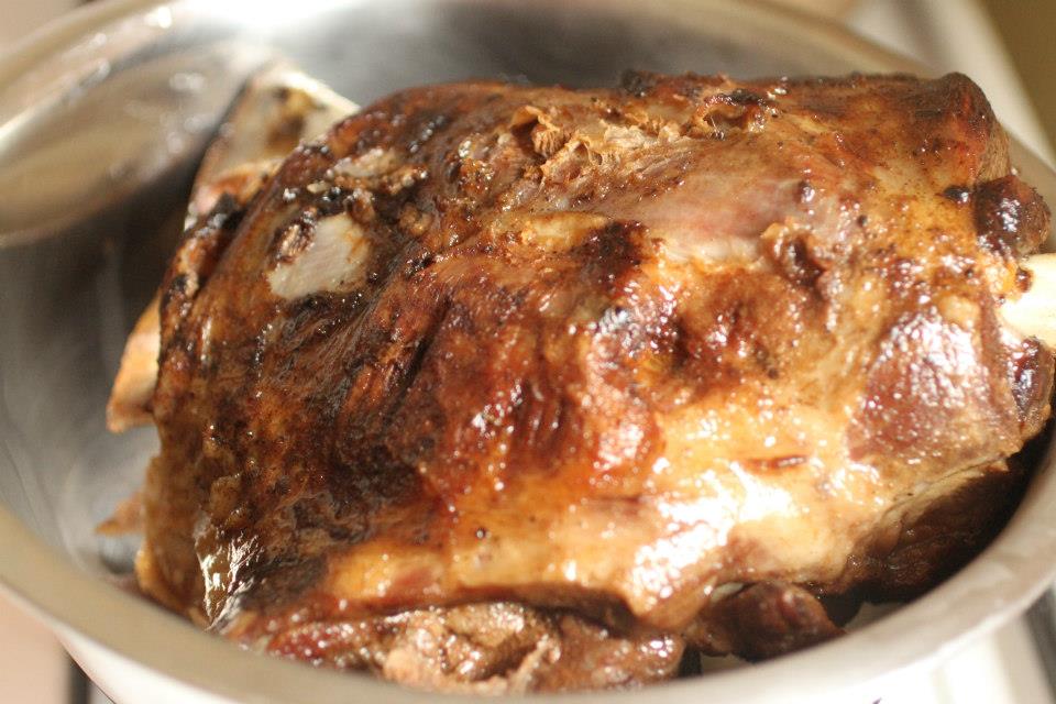 Goat shoulder tender and ready to serve