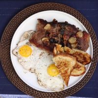 Lamb Steak with Eggs