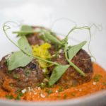 Goat Meatballs Romesco