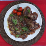 Goat Loin Chop Recipe Served with Thinly Slice Potato