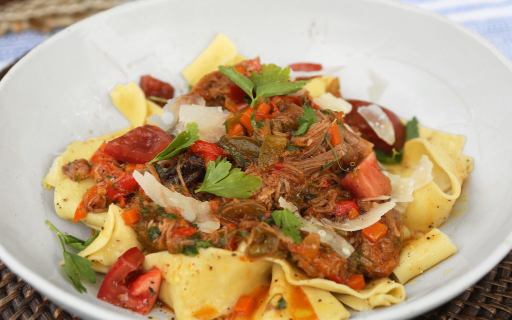 Shredded lamb neck