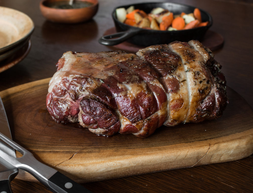 Roasted and Seared Leg of Goat