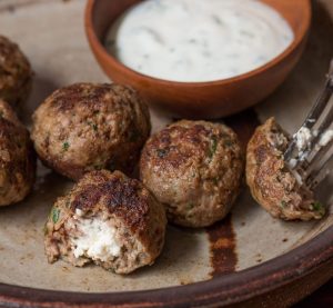 Lamb cheese filled Meatballs