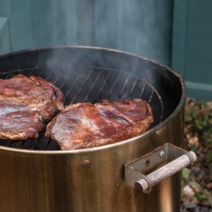 Homemade lamb or goat bacon