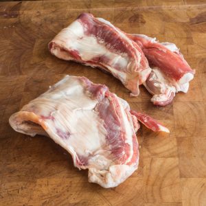 Grass fed goat trim and flap meat belly