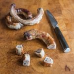 Lamb trachea stuffed with liver dog treats