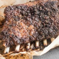Slow roasted rack of goat
