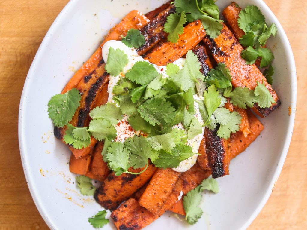 Side of cumin carrots for sous vide lamb lag 