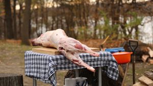 Grass fed goat al asador