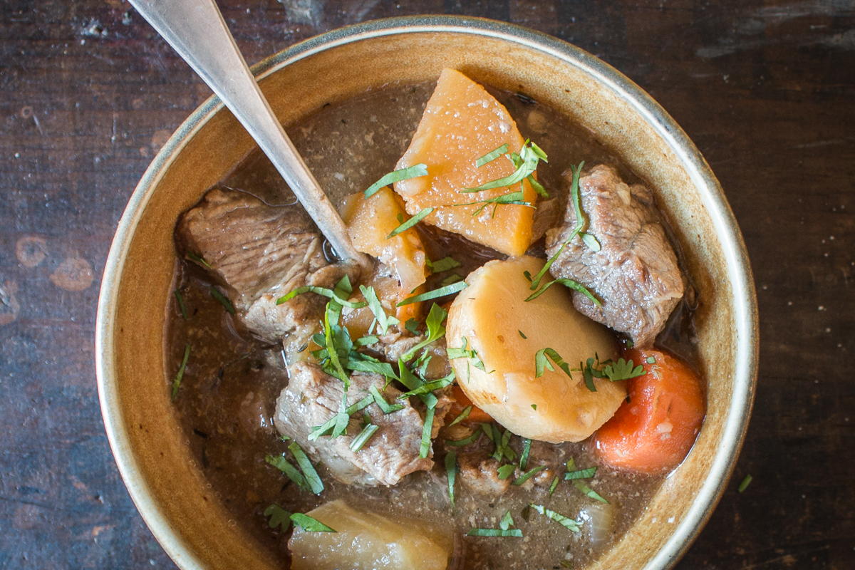Irish Lamb Stew with Guinness and Root Vegetables