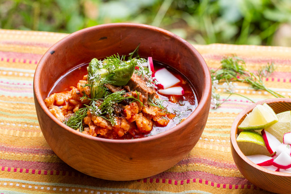 Posole made from goat or lamb head
