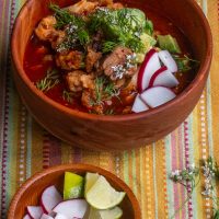 Posole made from goat or lamb head