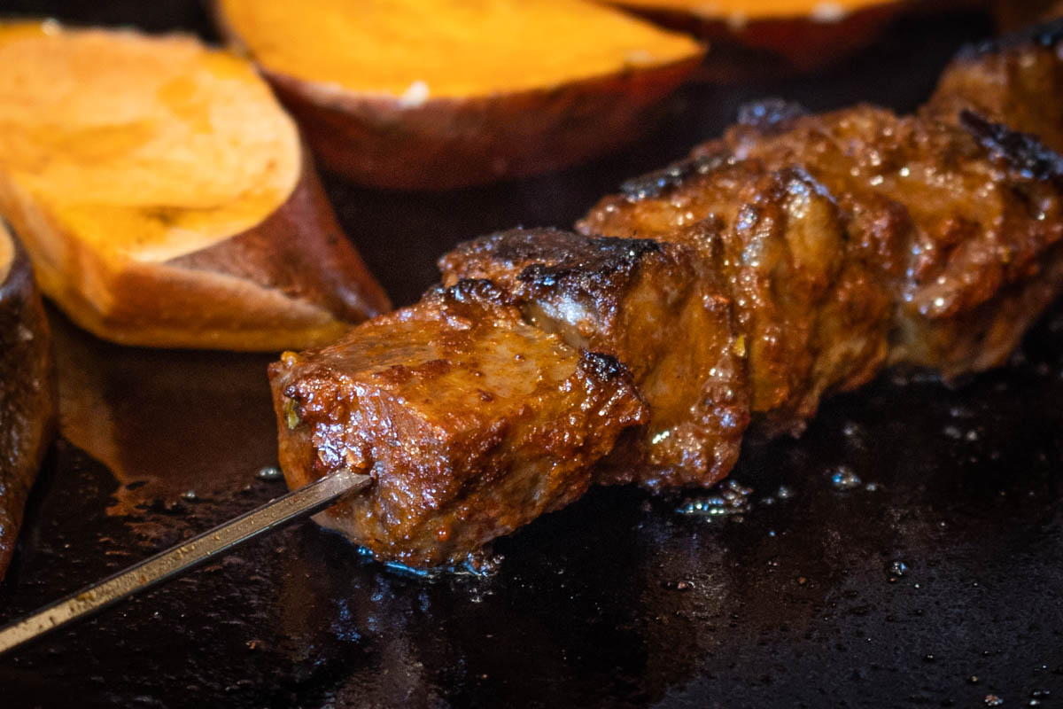 Lamb or goat heart skewer anticucho recipe