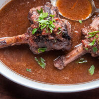 Greek lamb or goat shank recipe