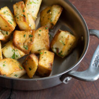 Crispy lamb fat potatoes