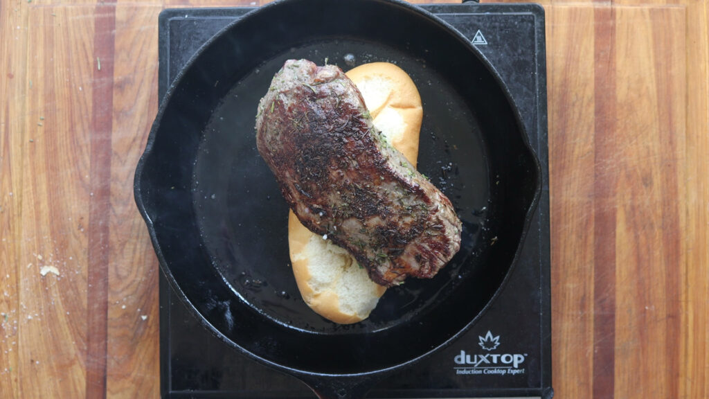 Cooking a rosemary lamb roast