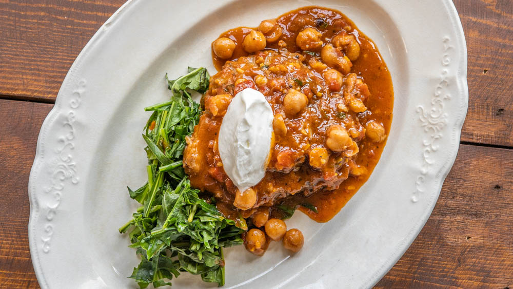 Braised lamb neck with chickpeas and harissa Moroccan Recipe
