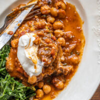 Braised lamb neck with chickpeas and harissa Moroccan Recipe