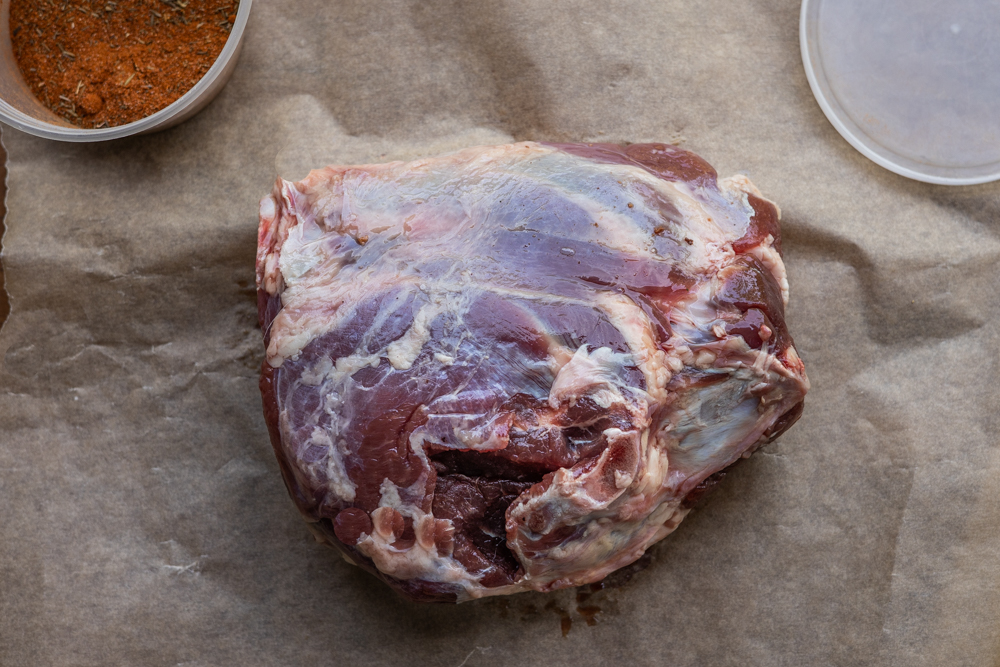 Slow roasted grass fed goat shoulder recipe