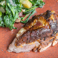 Slow roasted goat shoulder