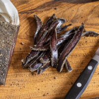 Salted, dry-cured lamb or goat liver