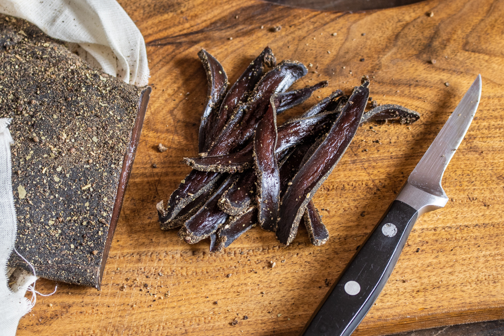 Salted, dry-cured lamb or goat liver