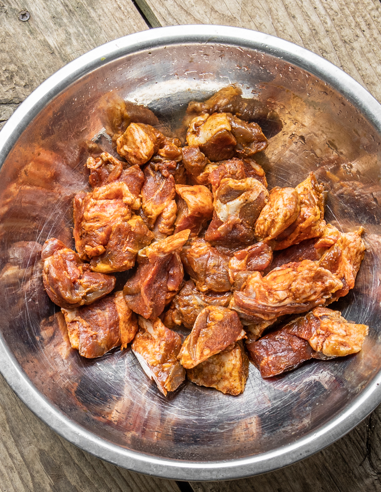 Harissa marinated lamb or goat shoulder recipe