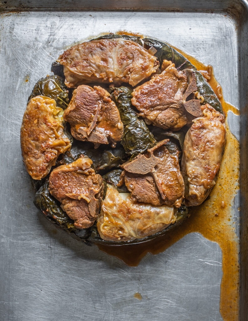 Traditional Iraqi dolma made with lamb