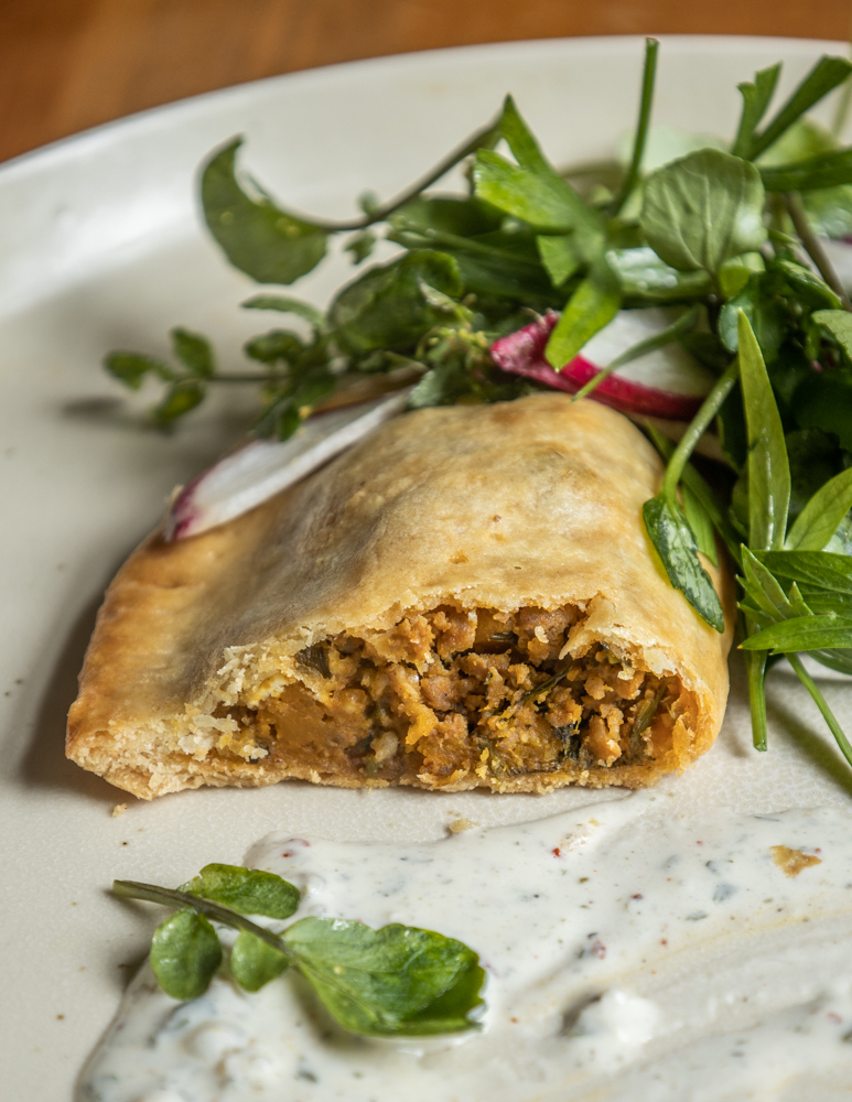 Lamb and squash hand pies with chevre