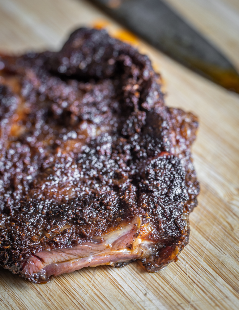 Slow-roasted dry-rubbed lamb or goat breast recipe