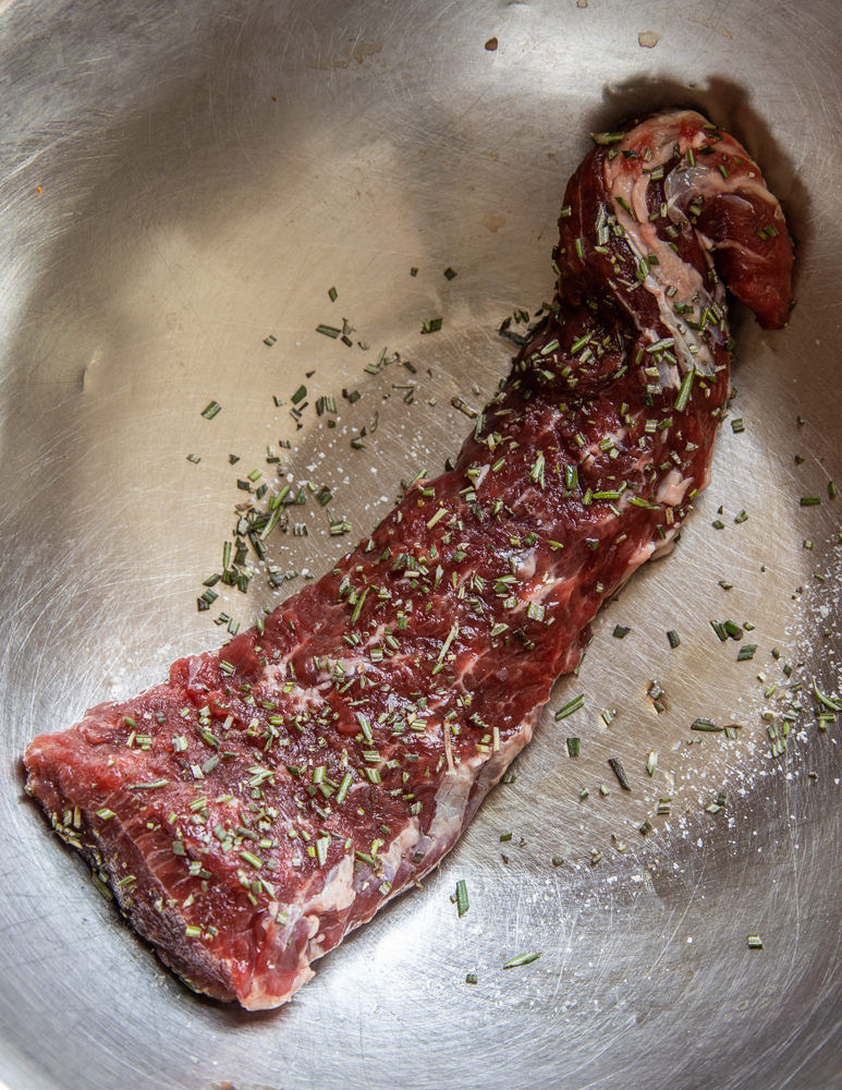 Black pepper rosemary lamb loin