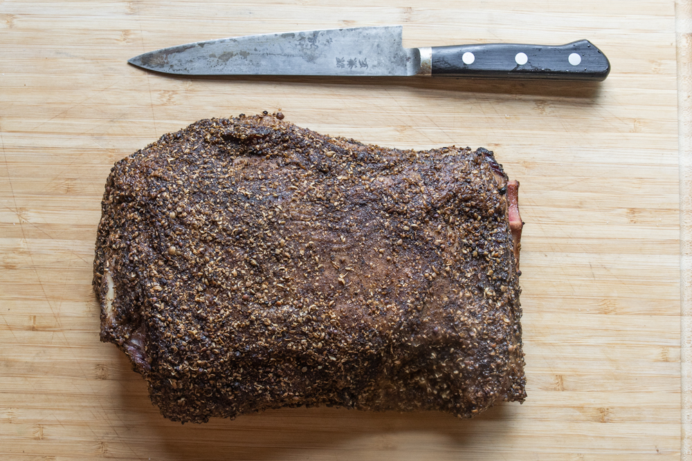 Lamb or goat shoulder pastrami recipe