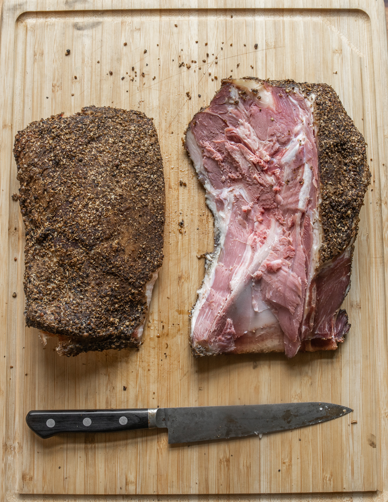 Smoked lamb or goat shoulder pastrami recipe