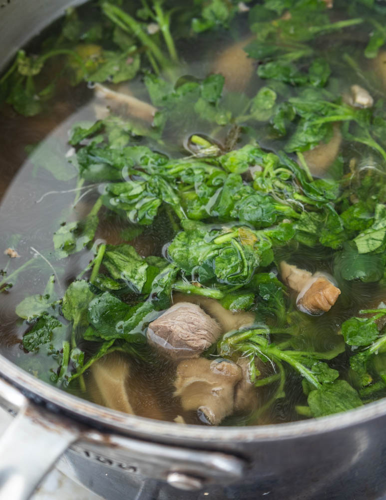 Chinese lamb and watercress soup
