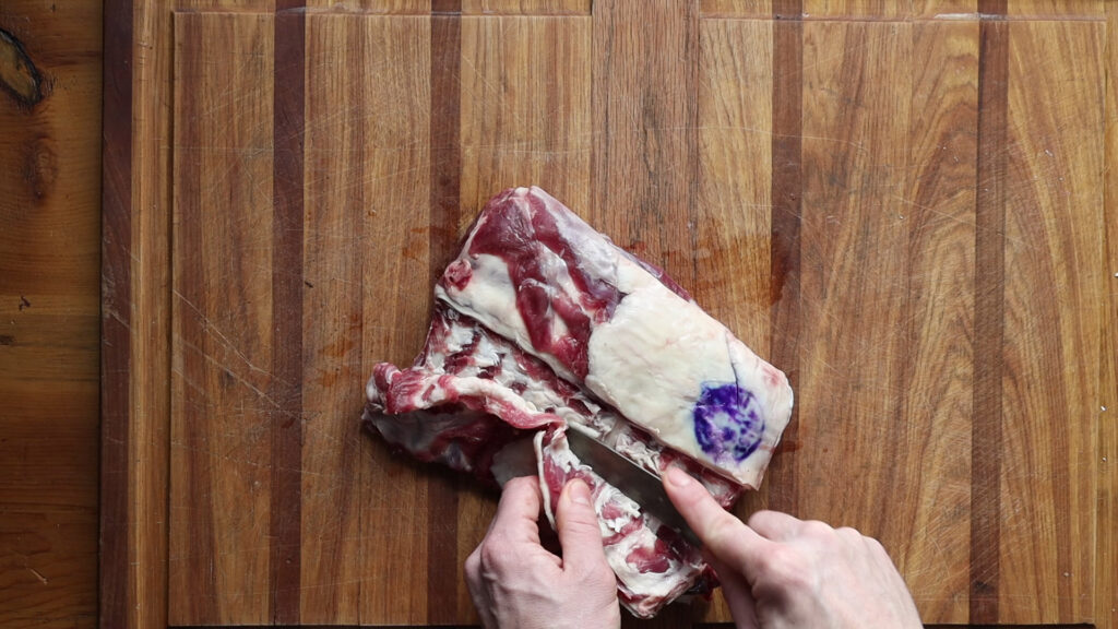 How to French a rack of lamb or goat