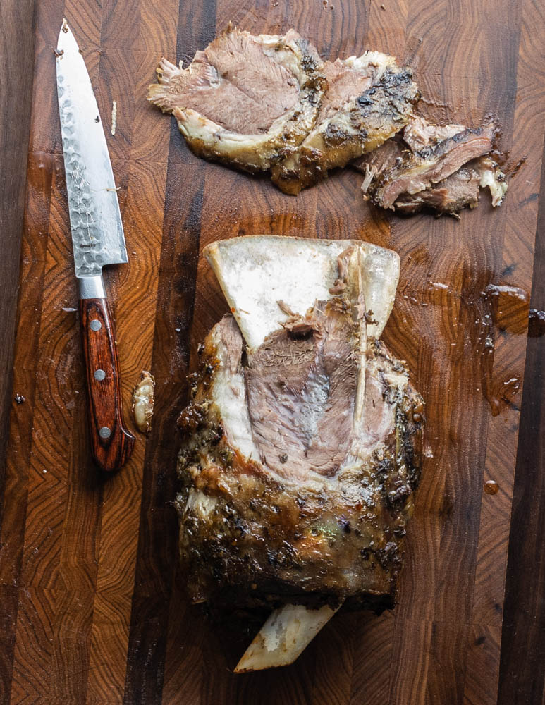 Slow roasted lamb shoulder with rosemary 