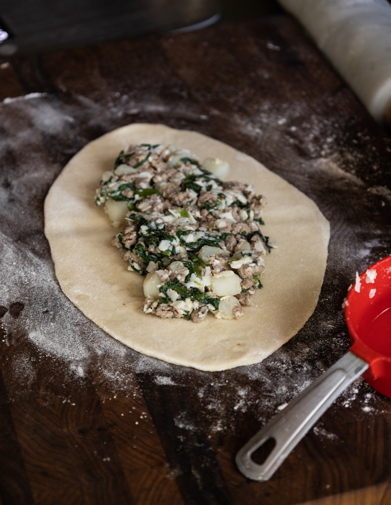 filling calzones